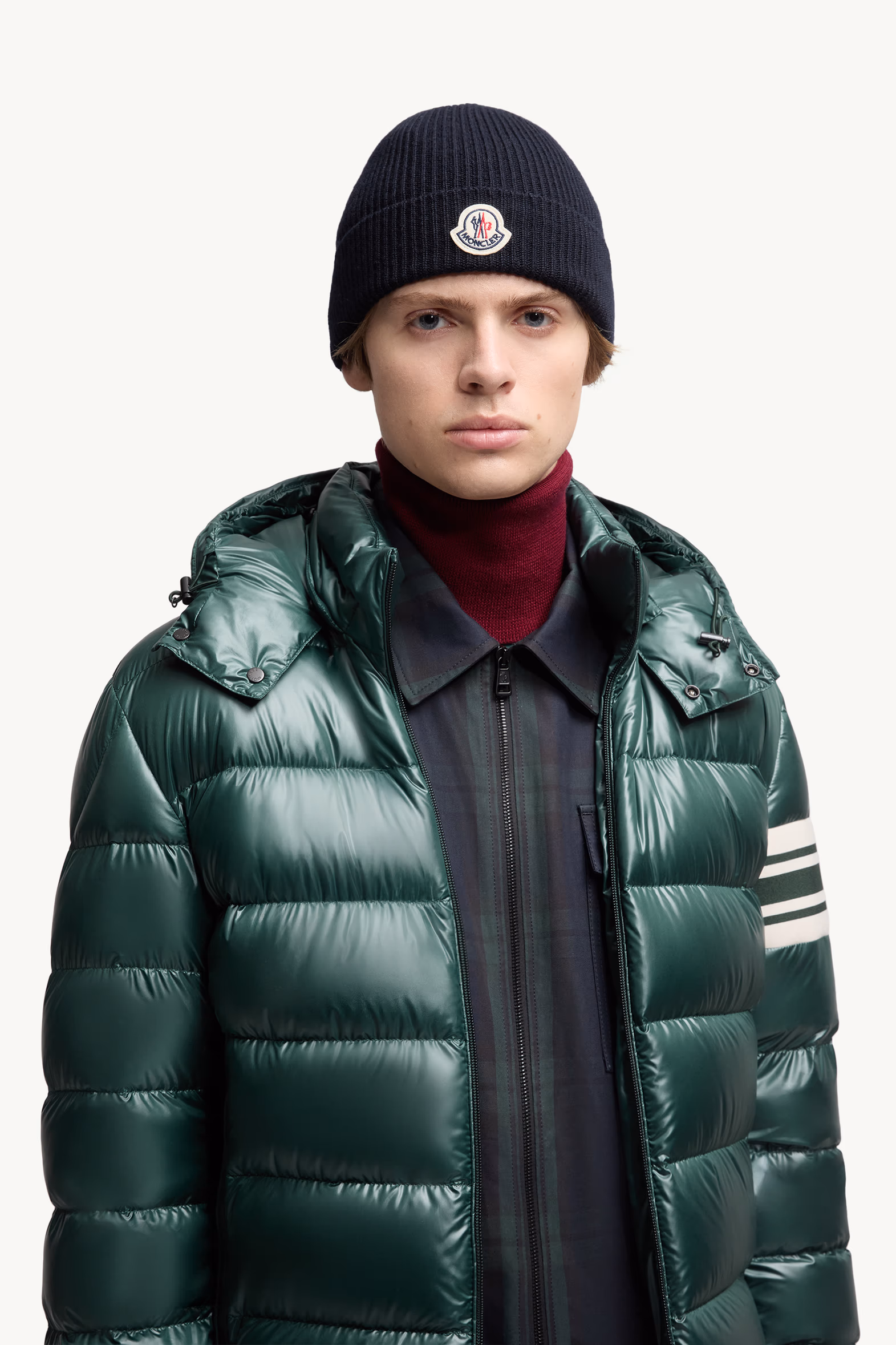 Wool Beanie Gender Neutral Navy Blue Moncler 2